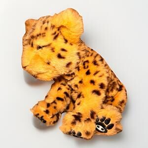 WowWee Leopard Plush Stuffed Animal Cheetah Cat Brown Black Spots Tested Works
